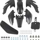 CRF50 plastic casing Simulated carbon fiber surface XR50 Fairing Fender Kit +Tall Foam Seat+Mount Bolt Kit Fit for CRF 50 XR 50 SDG SSR 107 110 125 Pit Dirt Bike
