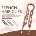 3 x Lialys Hair Pin, 3pcs Long French Elegant Hairpins For Women, Suitable For Medium To Long Hair