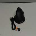 MEETION Ergonomic Mouse, Wireless Vertical Mouse RGB Backlit Rechargeable Mice for Bluetooth(5.2 + 3.0) & USB-A with USB-C Adapter 4 Adjustable DPI for Mac/Windows/Andriod/PC/Tablet/iPad Black