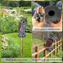 3-Pack Owl for Bird Deterrent - Weatherproof Bird Repellent Devices for Outdoor Use - Plastic Owls to Scare Birds Away and Control Garden Pests