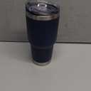 30 oz Tumbler with Lid Stainless Steel Tumblers Vacuum Insulated Cup Reusable Powder Coated Travel Mug Double Wall Leak Proof Portable Cups Keep Cold Drinks for 12 Hours, Navy, 1 Pack
