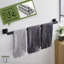 KOKOSIRI 32-Inch Single Towel Bar, Bathroom Kitchen Towel Holder, Wall Mounted SUS304 Stainless Steel Towel Rack 2 Pack, Matte Black, B4003BK-L32-P2