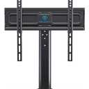 PERLESMITH Universal Swivel TV Stand for 24-60 inch TVs up to 99 lbs, 12 Height Adjustable Table Top TV Stand, TV Base Stand with Tempered Glass Base, Max VESA 400x400mm, PSTVS33