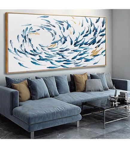iKNOW FOTO Framed Canvas Wall Art Black and White Sailboat Seascape Vintage Coastal Picture with Black Floater Frame Stretched Ready to Hang 20x40 Boats Wall Art for Living Room, Office, Home Decor