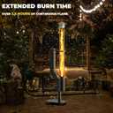 Outdoor Pellet Fire Pit Spiral Swirling Flame Column with Glass Tube, Creates Cozy Patio & Garden Ambience, Great for Backyard & Camping