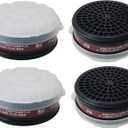 LDY-3 P-A-1 Filter Cartridge Against Organic Vapors and Dust for Respiratory Protection,Screw Type,4 Pcs