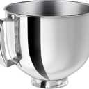 Stainless Steel Mixer bowl Fit for KitchenAid Artisan&Classic Series 4.5-5 QT Tilt-Head Mixer, 5 Quart Mixing Bowl with Handle.