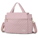 printe Lunch Bag for Women, Leakproof Insulated Lunch Bag Lunch Box for Adults Work, Large Lunch Tote Bag With Removable Shoulder Strap Quilted, Cooler Bag for Picnic Beach Travel Camping, Pink