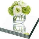 4 Pack Square Mirrors for Centerpieces, 10 x 10 Inch Acrylic Mirror Tray Candle Plates Wall Mirror Tiles Bulk for Wedding Valentine Party Table Centerpieces, Wall Decor, Crafts