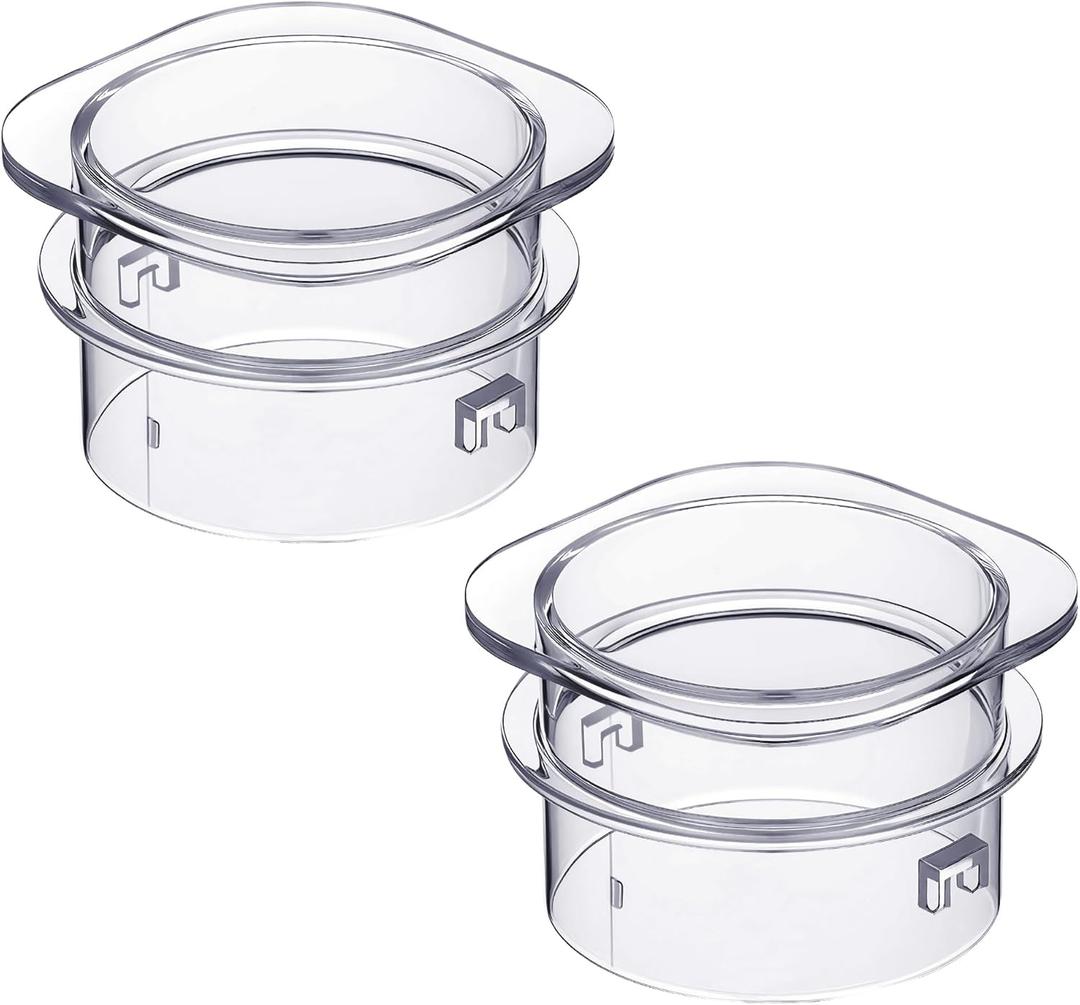 2 Packs Blender Lid Filler Cap Compatible with Oster 4903 Square Jar, Clear Plastic Center Cover Compatible with Osterizer Lid Replacements, Part Number 024997-010-089