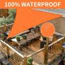 Neween Shade Sail, 6'7''x 6'7''x 6'7'' Sun Shade Sail Triangle Waterproof for Patio Yard Deck Pergola Outdoor Sun Sail Shade 98% UV Block Sunshade Orange Color