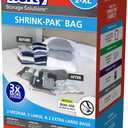 Hefty Shrink-Pak - 2 Medium, 2 Large, 2 XL Vacuum Seal Storage Bags Space Saver Bags for Clothing, Pillows, Towels, or Blankets, 6 Pc Set