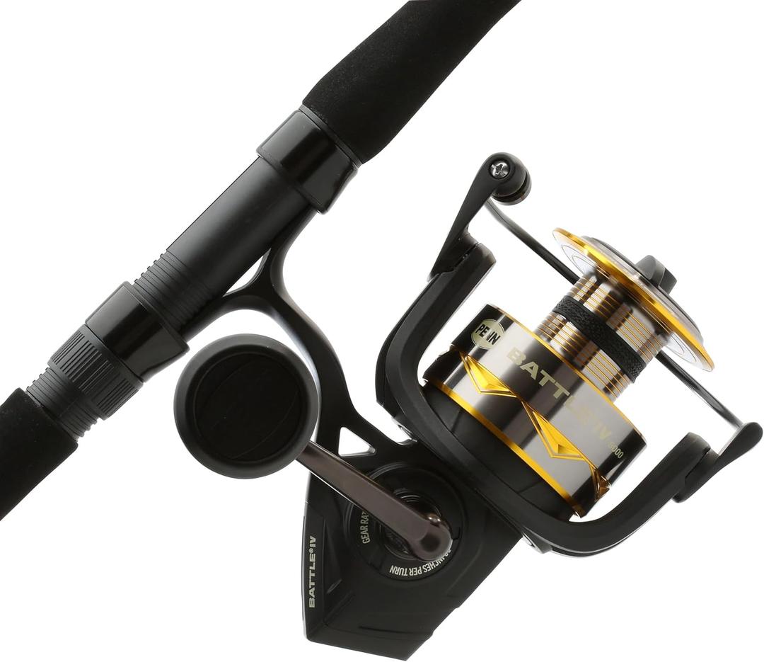 PENN Battle IV Spinning Reel and Fishing Rod Combo (8000 Size Reel - 7' - Heavy - 1pc)