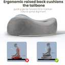 Meditation Cushion, Yoga Cushion for Meditation - Cross Leg Floor Pillow for Meditator at Home, Ergonomic Comfortable Memory Foam Zafu Relieves Numbness Tailbone & Hip Pain from Long Sitting, Grey