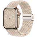 Qimela Sport Loop Compatible with Apple Watch Band 38mm 40mm 41mm 42mm 44mm 45mm 46mm 49mm for Women Men,Magnetic Strap Stretchy Braided Wristband for iWatch Series 11 10 9 8 7 6 5 4 SE Ultra 3 2 1