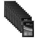 Picrit 8.5x11 Farmhouse Stone Spotted Picture Frame Set of 12, Display 6x8 with Mat or 8.5 x 11 without Mat, Country Photo Frames for Wall Mounting or Table Top Display, Rustic Brown