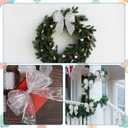 PEUTIER 6 Rolls Glitter Christmas Wired Ribbons, 2.5" Wide Silver Glitter Snowflake, Striped, Floral Pattern Christmas Tree Ribbons for Crafts, Wreaths, Gift Wrapping (36yd Total Length)