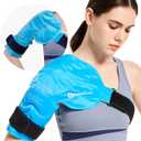 RelaxCoo Shoulder Ice Pack Rotator Cuff Cold Therapy, Reusable Gel Ice Wrap for Shoulder Injuries & Pain Relief, Bursitis, Tendonitis, Swelling, Recovery for Man and Women