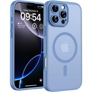 TOCOL for Phone 16 Pro Case, Compatible with Magsafe Charger, Full Camera Protection, Drop Protection, Translucent Matte Phone Case for iPhone 16 Pro 6.3 inch (Light Blue)