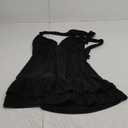 Milumia Women's V Neck Halter Bodycon Mini Dress Tie Backless Party Club Short Dresses Black X-Large