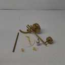 Alabaster Wall Sconces 23.6" Mid Century Modern Wall Light Brass Double Discs Natural Marble Sconce Wall Decor Gold Wall Lamp for Living Room Bedroom Hallway Entryway (E12 Bulb Included)