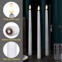 20 Pack Flameless Taper Candles with 2 Remote, Flickering LED Taper Candles Battery Operated Realistic Ivory Faux Wax Candlesticks Light for Wedding Thanksgiving Christmas Party Valentines Decorations