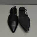 DREAM PAIRS Slingback Flats for Women, Pointed-Toe Elegant Women's Ballet Flats with Buckle Strap, Classic Low Heel Dress Shoes for Casual Work Office Party,Size 8,All Black-Pu,DWUMFA2504, 7.5