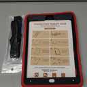 BJF for iPad 9th/8th/7th Generation Case 10.2 Inch, Heavy Duty Rugged Shockproof Tablet Case with 360 Rotating Stand, Hand Strap & Shoulder Strap, Pencil Holder, for Kids & Travel (Black+Red)