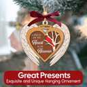 2 x NewEleven Memorial Ornament - Sympathy Gift, Heartfelt Messesage, Memorial Gifts for Loss of Mom, Dad - Heart Ornament from Friends, Family - Christmas Ornaments