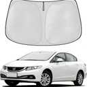 Windshield Sun Shade for Honda Civic 2012 2013 2014 2015, Front Window Shade Sun Visor Protector Honda Civic Accessories Foldable Sunshade Blocks UV Rays Keeps Your Car Cooler