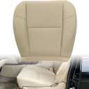Priprilod Tan #333 313 Perforated Leather Driver or Passenger Bottom Seat Cover Fit for Chevy Tahoe Suburban Silverado Avalanche GMC Sierra Yukon 2007-2014 Fit for Cadillac Escalade 2009-2014