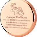 KEYCHIN Lady Dog Pocket Mirror Tramp Dog Fans Gifts You are Braver Stronger Smarter Than You Think Lady Tramp Couple Compact Mirror (Lady Dog-RG)