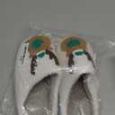 Afellicy Christmas Slippers Reindeer Slipper for Women Elk Holiday Slipper Cute Xmas Moose Shoe Indoor Bedroom Fluffy Cartoon Warm Fleece Shoes Winter Soft Cozy Home Green Size 7 8