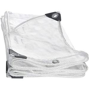 WHFTD Clear Tarpaulin Sheet Garden Tarp Film with Eyelets and Lanyard, 3 X 4M Heavy Duty/Anti Freezing/Antii-UV/Windproof Plant Insulation Canopy Cover for Greenhouse,1.5 * 1.5m