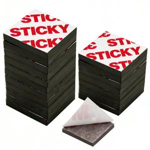 2 x 160mil Thickend Square Magnets Dots 3/4" x 3/4", Flexible Magnetic Tape with Adhesive Backing, Strong Magnetic for Whiteboard, Fridge, Crafts -36 Packs