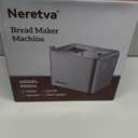 Neretva Bread Maker, 20-IN-1 2LB Bread Machine Dual Heater Bread Maker Machine Automatic with Nonstick Ceramic Pan, 15H Timer & 1H Keep Warm Set, Low Noise, Stainless Steel Breadmaker Recipe-Green