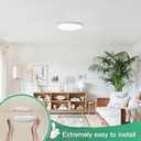 Brightever LED Flush Mount Ceiling Light, 7 Inch 12W Ultra Slim 0.67 Inch Kitchen Lighting Fixture, 1200LM 120W Equivalent, 2700K-6500K Color Adjustable, Dimmable Light Fixture Ceiling Mount, 1 Pack (5CCT-White)