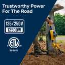Camco Power Grip 50-Ft 50 Amp RV Extension Cord - Rated for 125/250 V/12,500 W - Features Copper 6/3 + 8/1-Gauge Wires for Superior Conductivity & Coated w/Heat-Resilient PVC (55199)