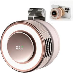 Portable Silent Mini Bladeless Electric Fan, 2026 New Mini Bladeless Fan Clip On,Small fan Clip on for Shirt & Waist,Adjustable 3-Speed For Outdoor & Travel & Office,Travel Accessories,Gift (Pink)