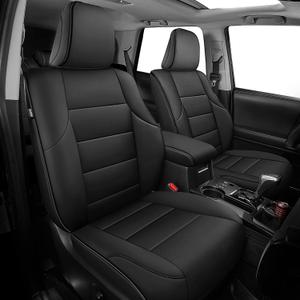 Freesoo For 4Runner Seat Covers 7 Seats 2011-2024 | Custom Fit For Toyota 4Runner, Waterproof Faux Leather, Full Wrapped, Airbag Compatibility, Easy To Clean, 3-Row, 7 Seats Only