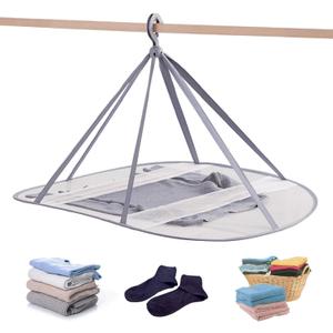 1 Tier Folding Mesh Clothes Drying Rack with Internal Fixation Stackable Sweater Drying Rack Portable Hanging Laundry Rack for Sweater,T-Shirt,Delicates,Swimsuit (1 Pack)