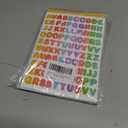2 x 2400 Pieces Small Colorful Vinyl Letter Stickers, 24 Sheets Self Adhesive Mini Alphabet Stickers, 0.5 inch Numbers Letters Labels DIY Crafts Art Making, Used for Cards, Notebook Decor