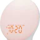 Sunrise Alarm Clock White Noise Sound Machine with 25 Soothing Sounds, 17 NightLights, Bluetooth Speaker Wake Up Light Alarm Clock for Bedrooms, Heavy Sleepers, Baby, Kids, Adults, Seniors, Ideal Gift