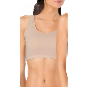 Fruit of the Loom Women's Built Up Tank Style Sports Bra, Beige, Size 44