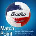 Baden | Match Point | Cushioned Synthetic Leather | Outdoor Recreation Backyard Volleyball + College Camp Ball | Official Size 5