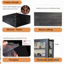 Black Shadow Box Frame 16x20 Shadow Box with Shelves 2.6" Interior Depth Memorial Shadow Box Display Case with Linen Back for Handicrafts,Picture Frames,Medals,Coins,Pins Collection and More