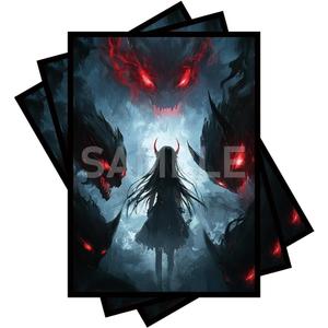 100 PCS TCG/MTG Card Sleeves, Matte Back Anti-Slip & Easy Shuffling Applicable to OCG CCG DTCG PTCG, 2.6 x 3.6 in Standard Size Cards (Demonic Holy Maiden)