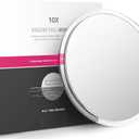 Mavoro 15cm Magnifying Mirror with 3 Strong Suction Cups | 10X Magnification | Portable Travel Makeup & Cosmetic Mirror (10X)