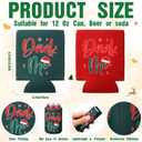 12 Pcs Christmas Can Cooler Sleeves 12 oz Drink Me Beer Drink Bottle Cooler Sleeves Reusable Beverages Can Insulated Covers for Soda Drinks Christmas Holiday Party Supplies