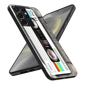 Compatible with Samsung Galaxy S25 Ultra Case, Cool Vintage 80s 90s Music Cassette Mixtape Retro Design Soft TPU Slim Protective Case Gift for Women, Girls, Boys, and Men